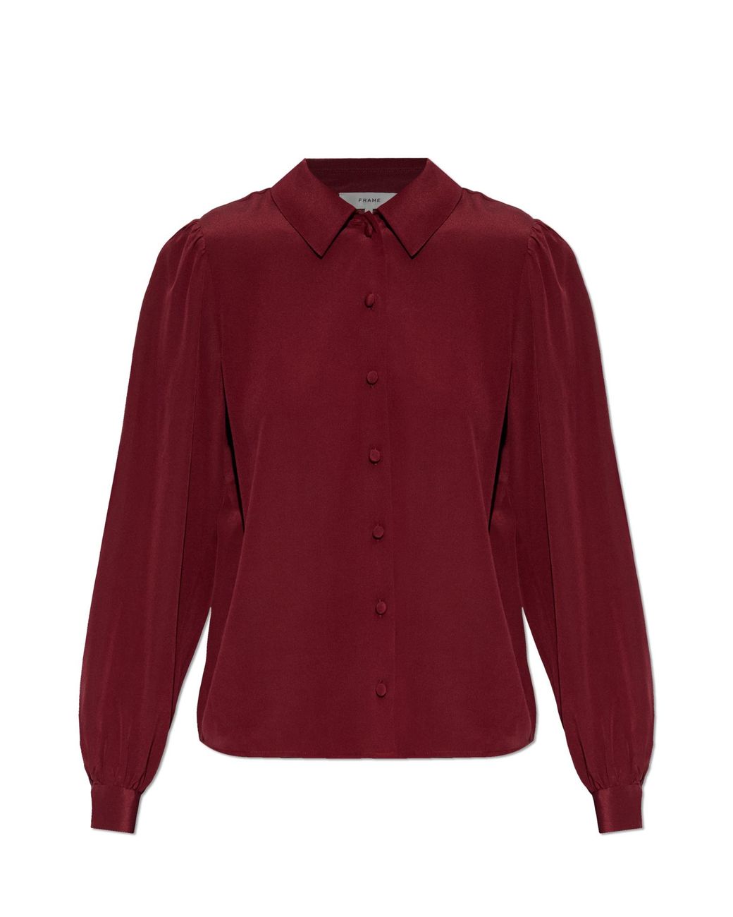 FRAME Red Silk Top