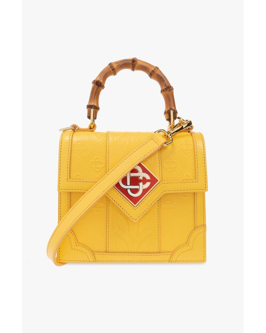 CASABLANCA 'jeanne Mini' Shoulder Bag in Yellow Lyst