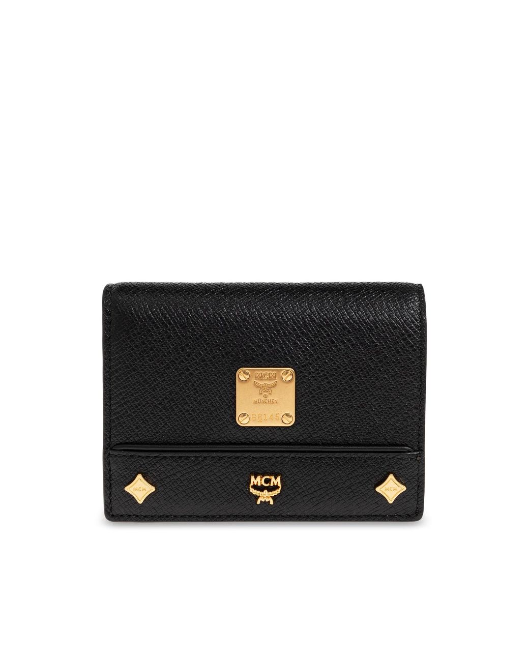 MCM Black Wallet With Logo
