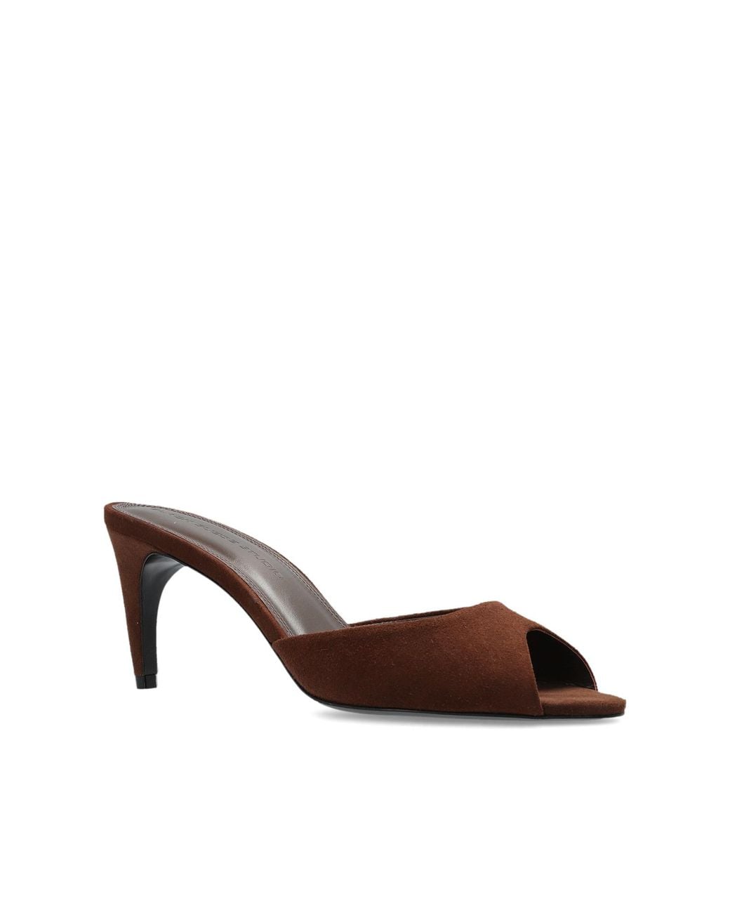 Black Suede Studio Brown Suede Heeled Mules "Jazz"