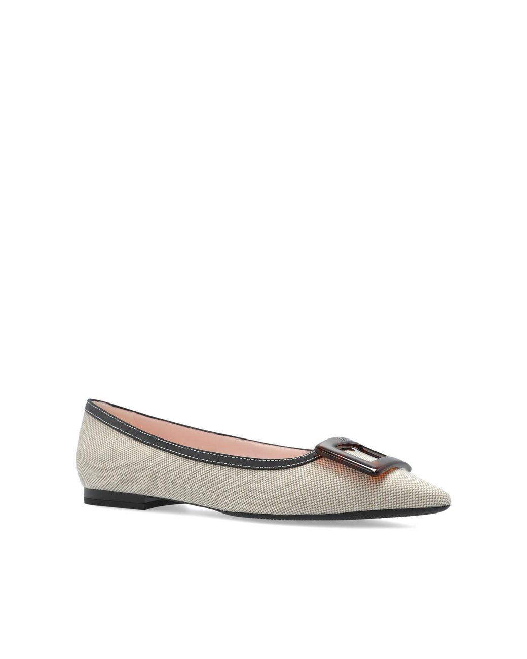 Roger Vivier Natural Gommettine Ballerinas
