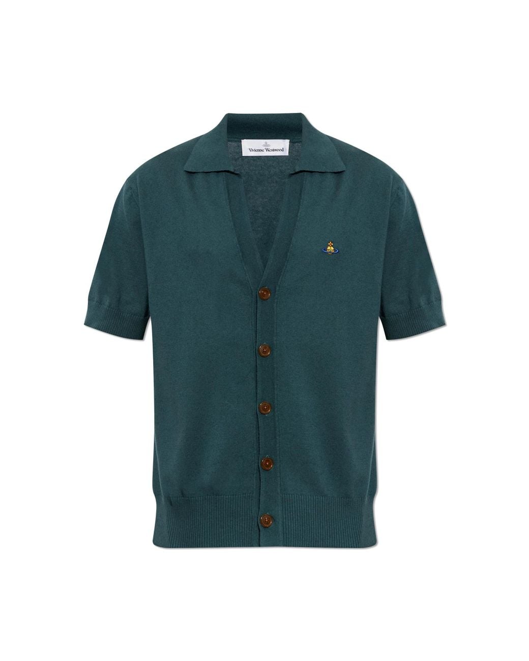 Vivienne Westwood Green Short-Sleeved Cardigan for men