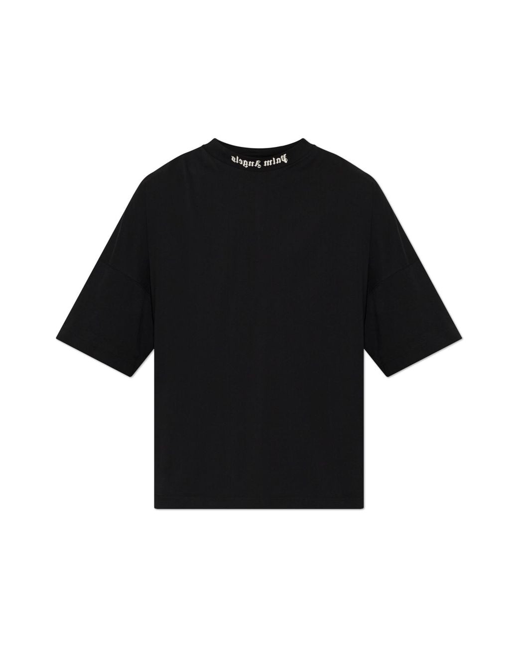 Palm Angels White Cotton T-Shirt With Pocket for men
