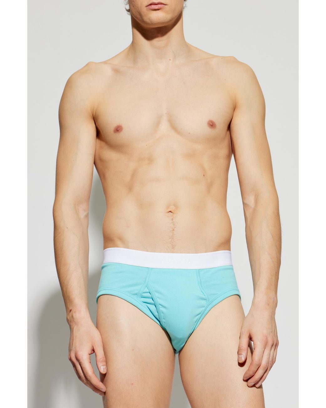 Tom Ford Blue Briefs With Logo for men
