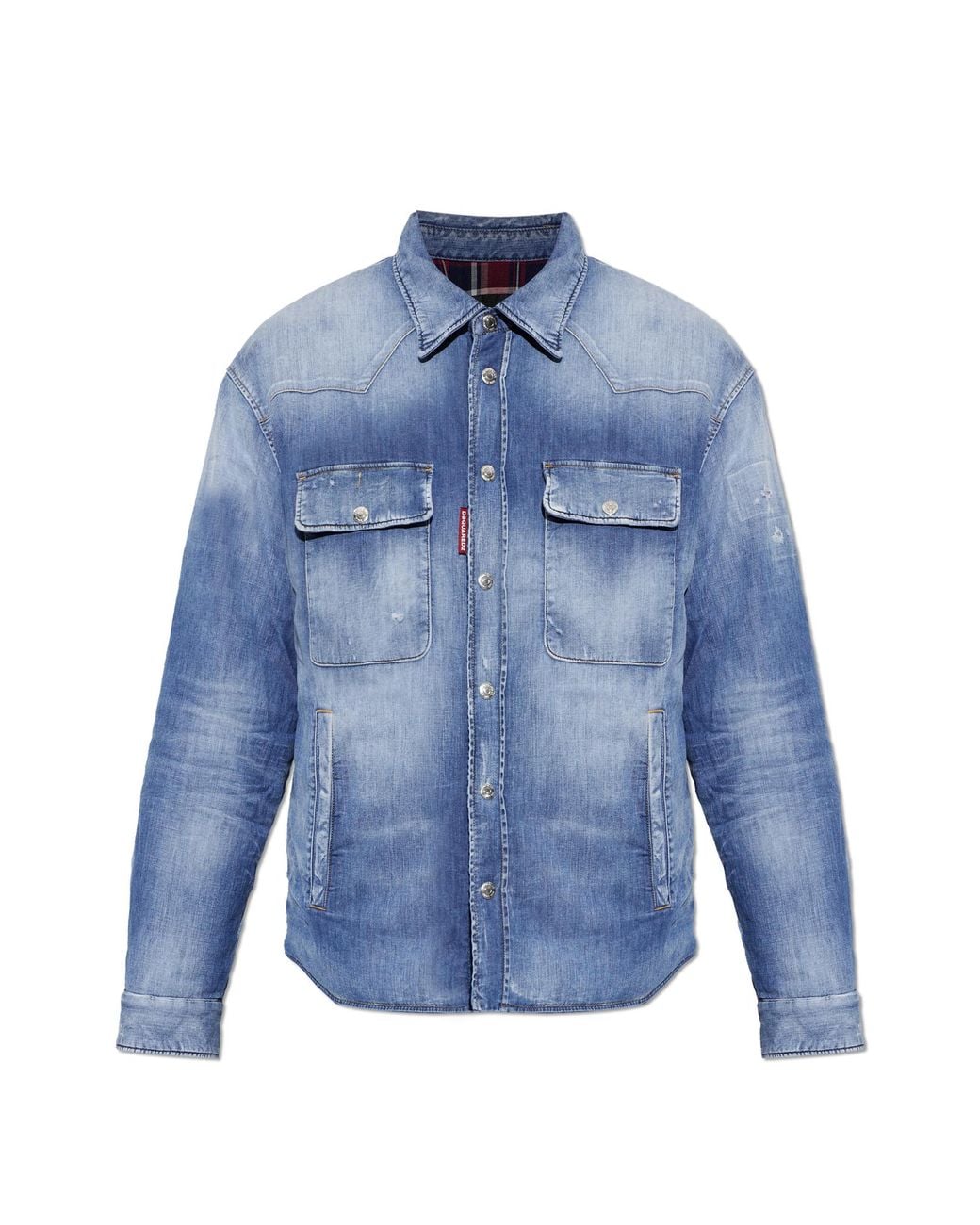 DSquared² Blue Insulated Shirt for men