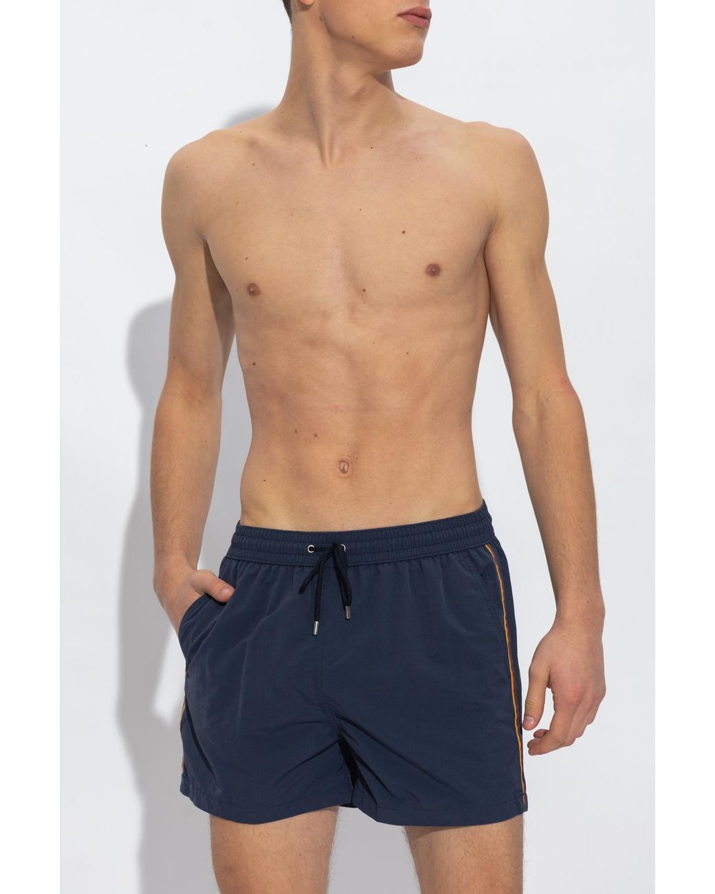 Paul Smith Blue Side-Stipe Swimming Shorts