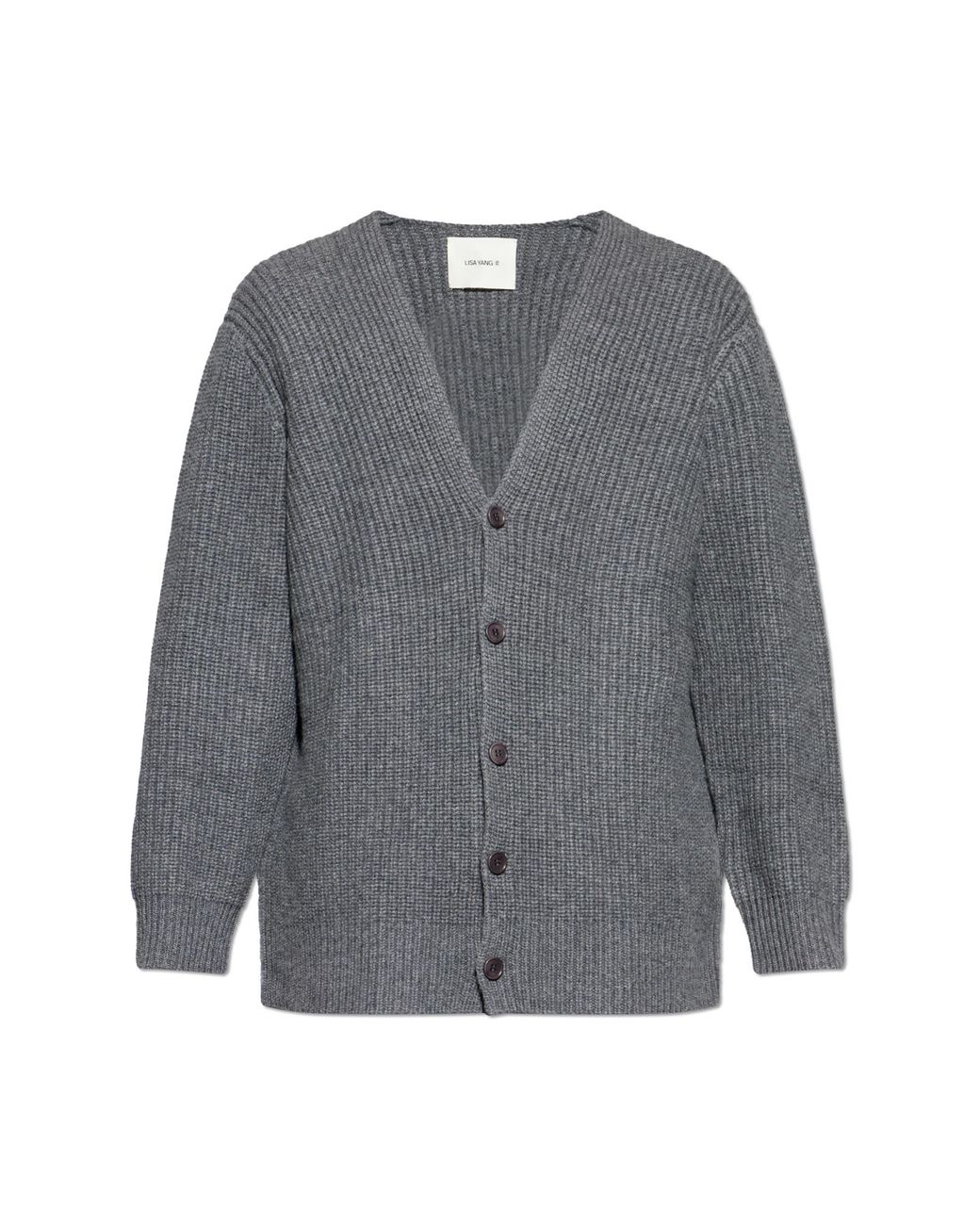 Lisa Yang Gray Cardigan 'Leander' for men