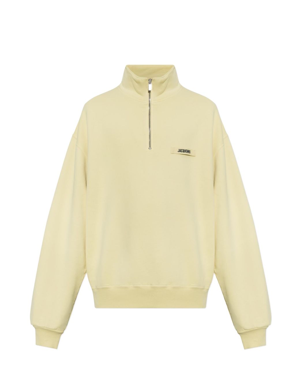 Jacquemus Yellow Sweatshirt With A Stand-Up Collar for men