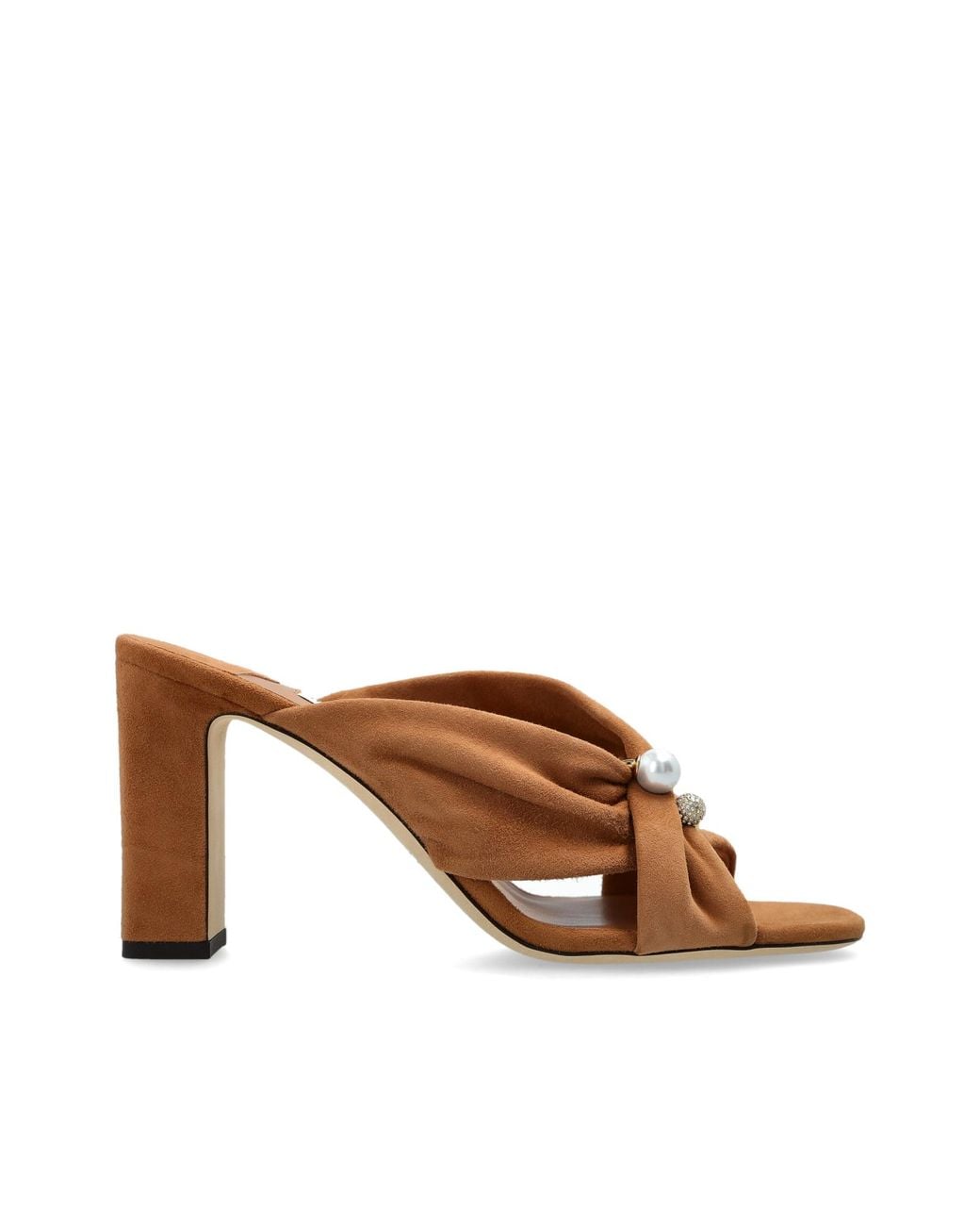 Jimmy Choo Brown 'Rafi 85' Heeled Mules