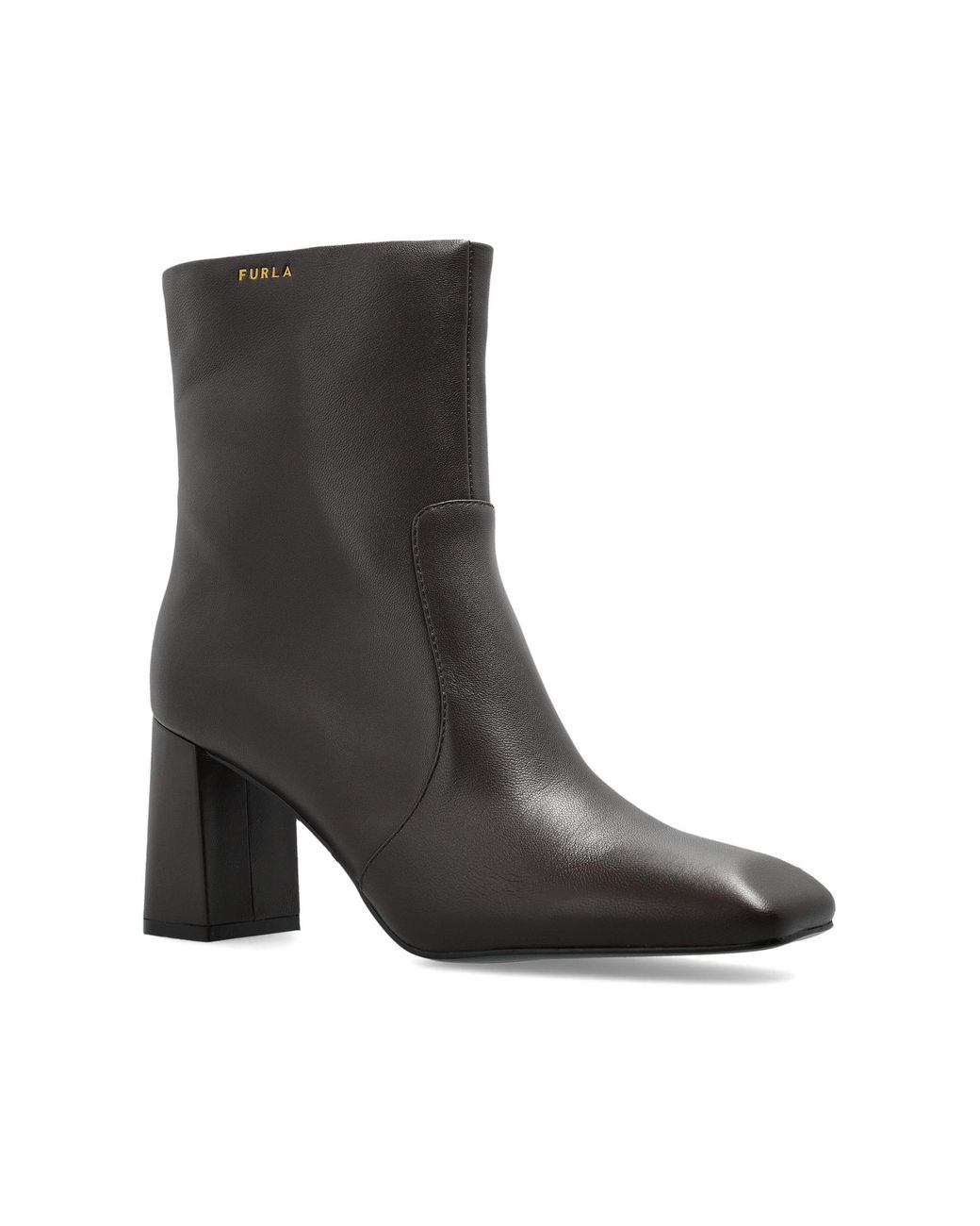 Furla Natural 'Solid' Heeled Ankle Boots