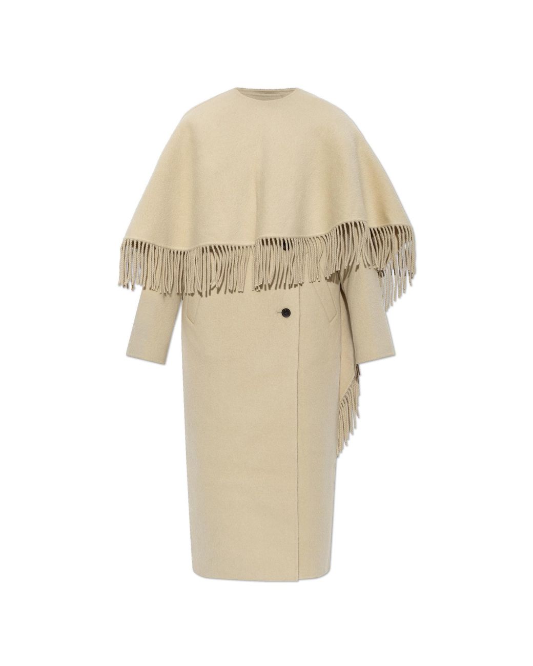 Rohe Natural Wool Coat With Scarf