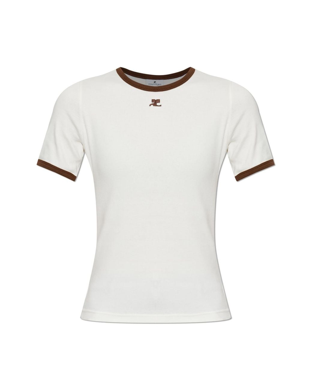 Courreges White T-Shirt With Logo