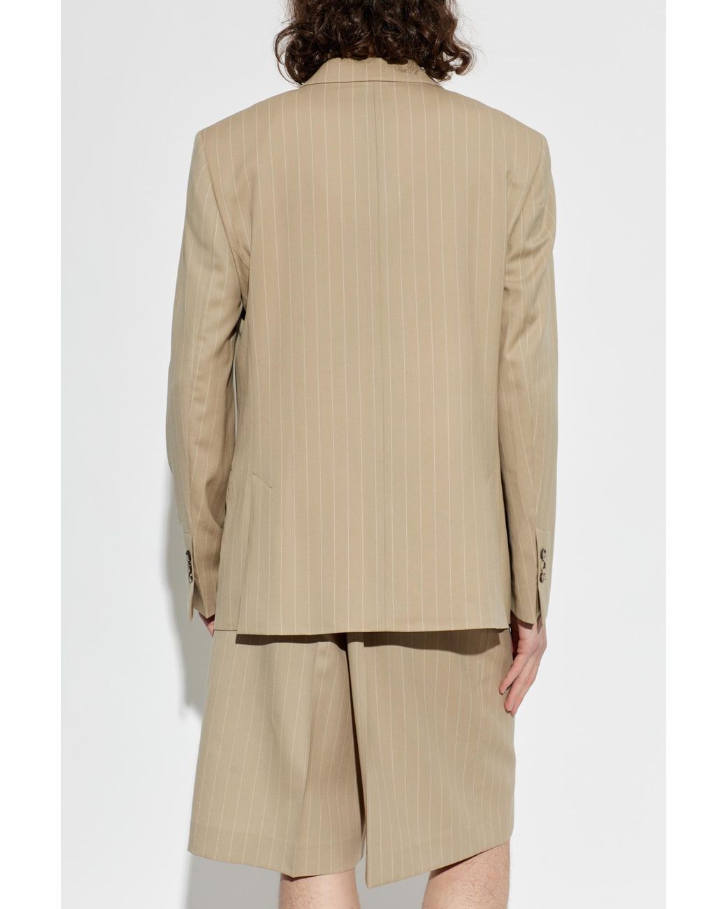 AMI Natural Wool Blazer With Single Vent for men