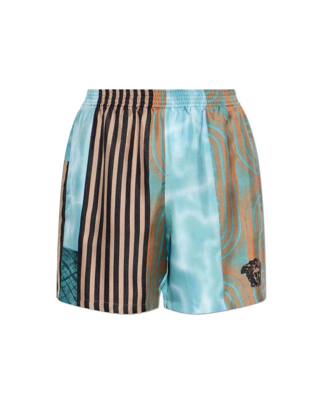 Versace Blue Silk Shorts for men