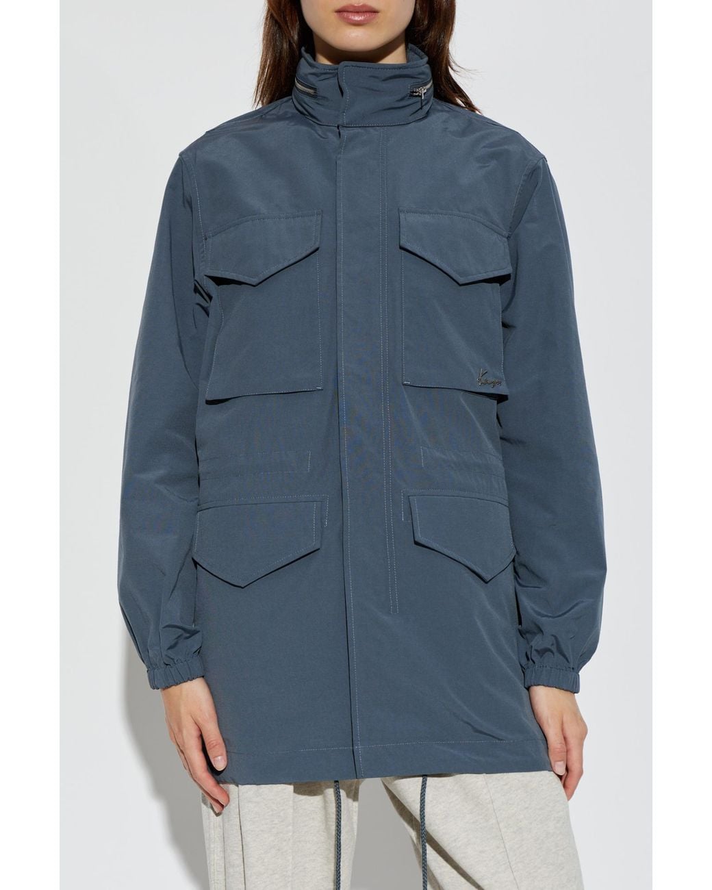 KENZO Blue Light Jacket With Hood