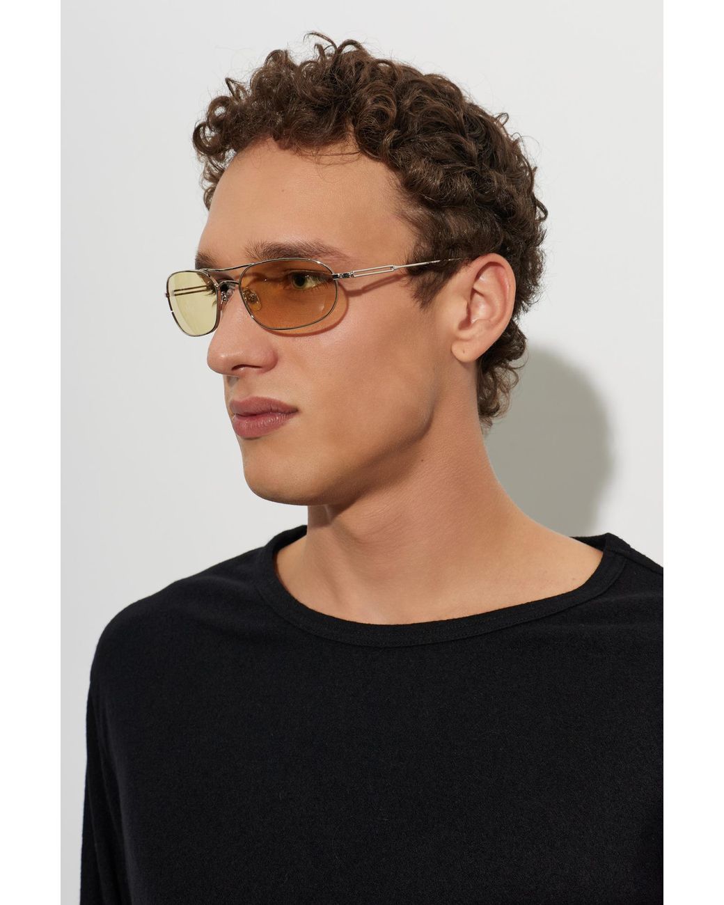 Yohji Yamamoto Natural Elegant Oval Sunglasses for men