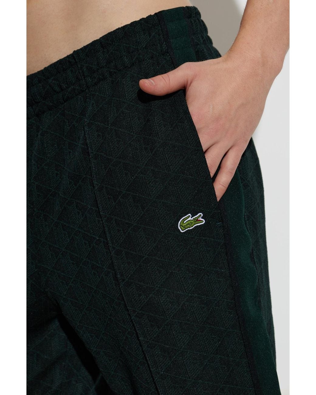 Lacoste Black Monogram Sweatpants for men