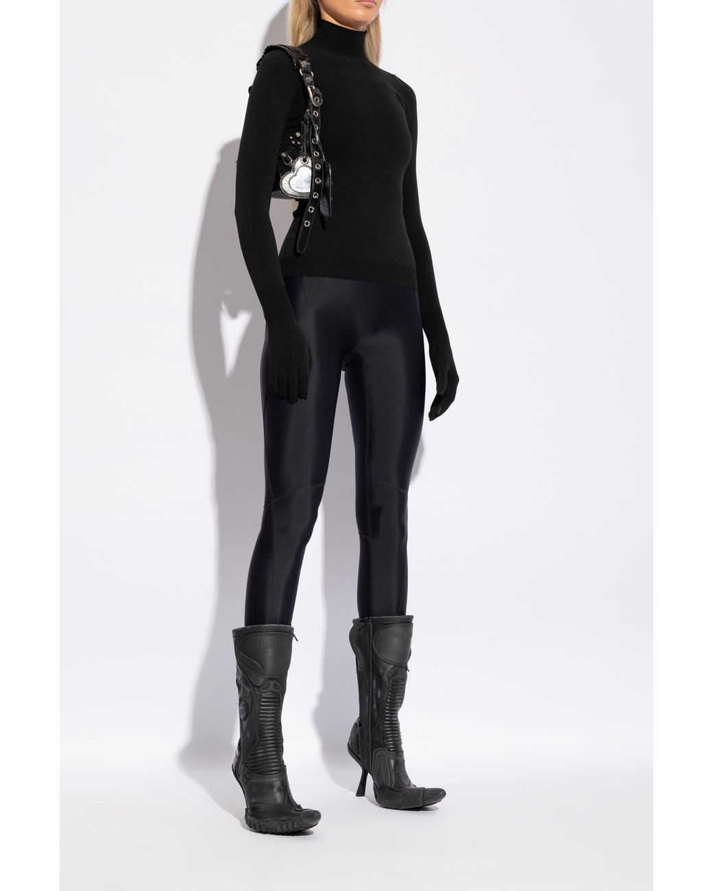 Balenciaga Heeled Ankle Boots in Black Lyst