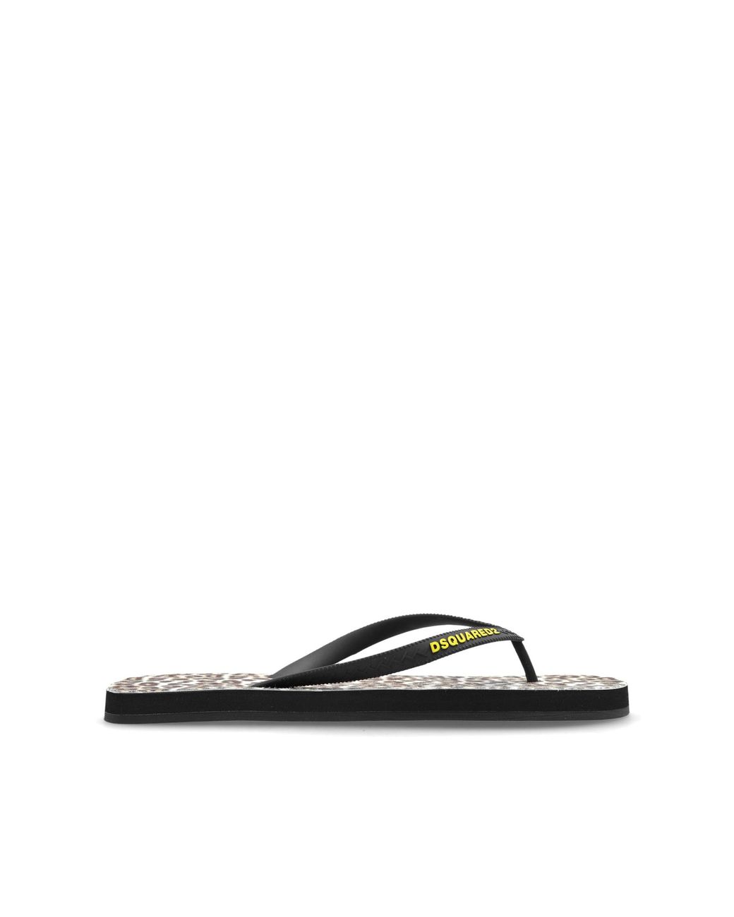 DSquared² Black Flip-Flops With Logo for men