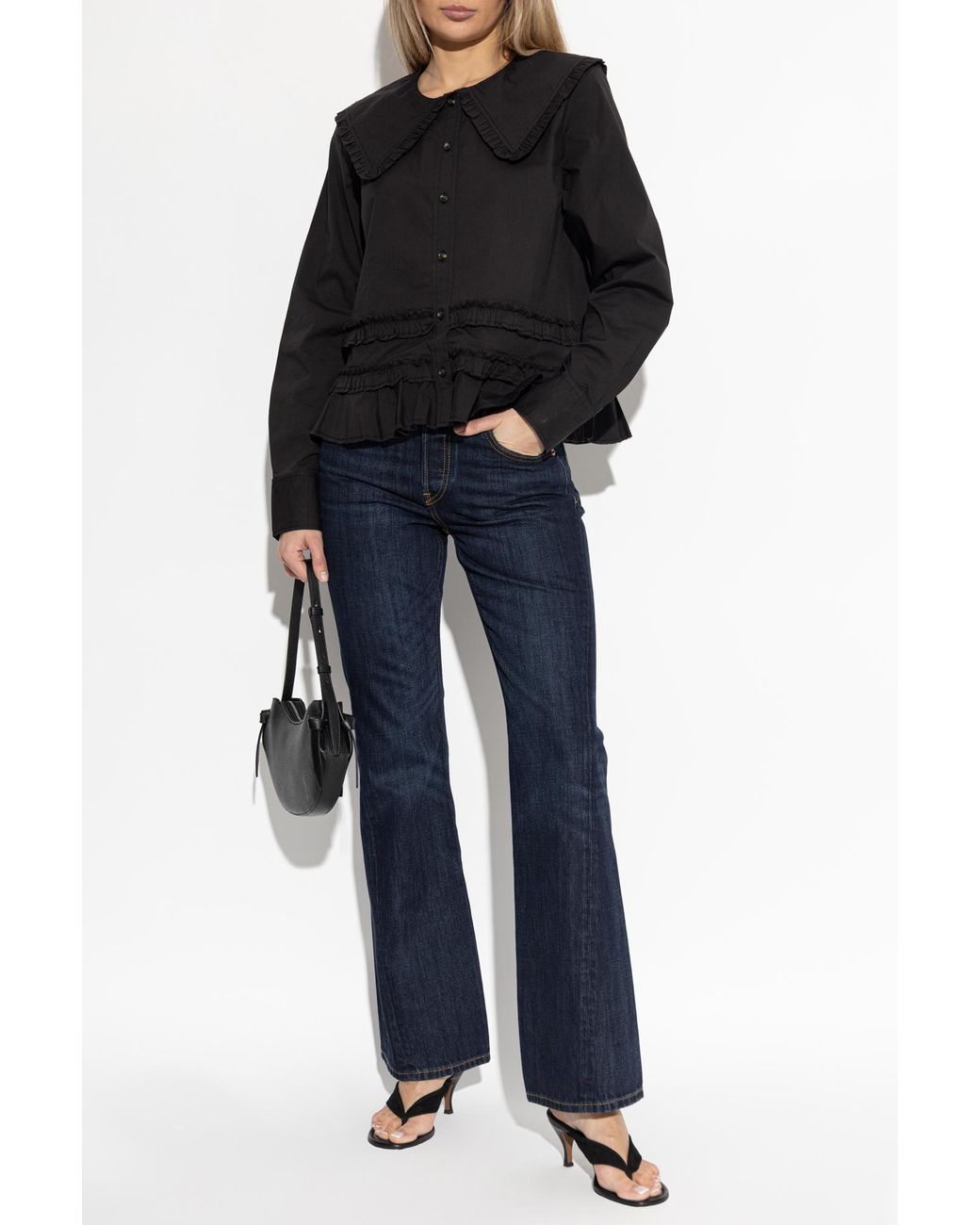 Re/done Blue Jeans With Flared Legs