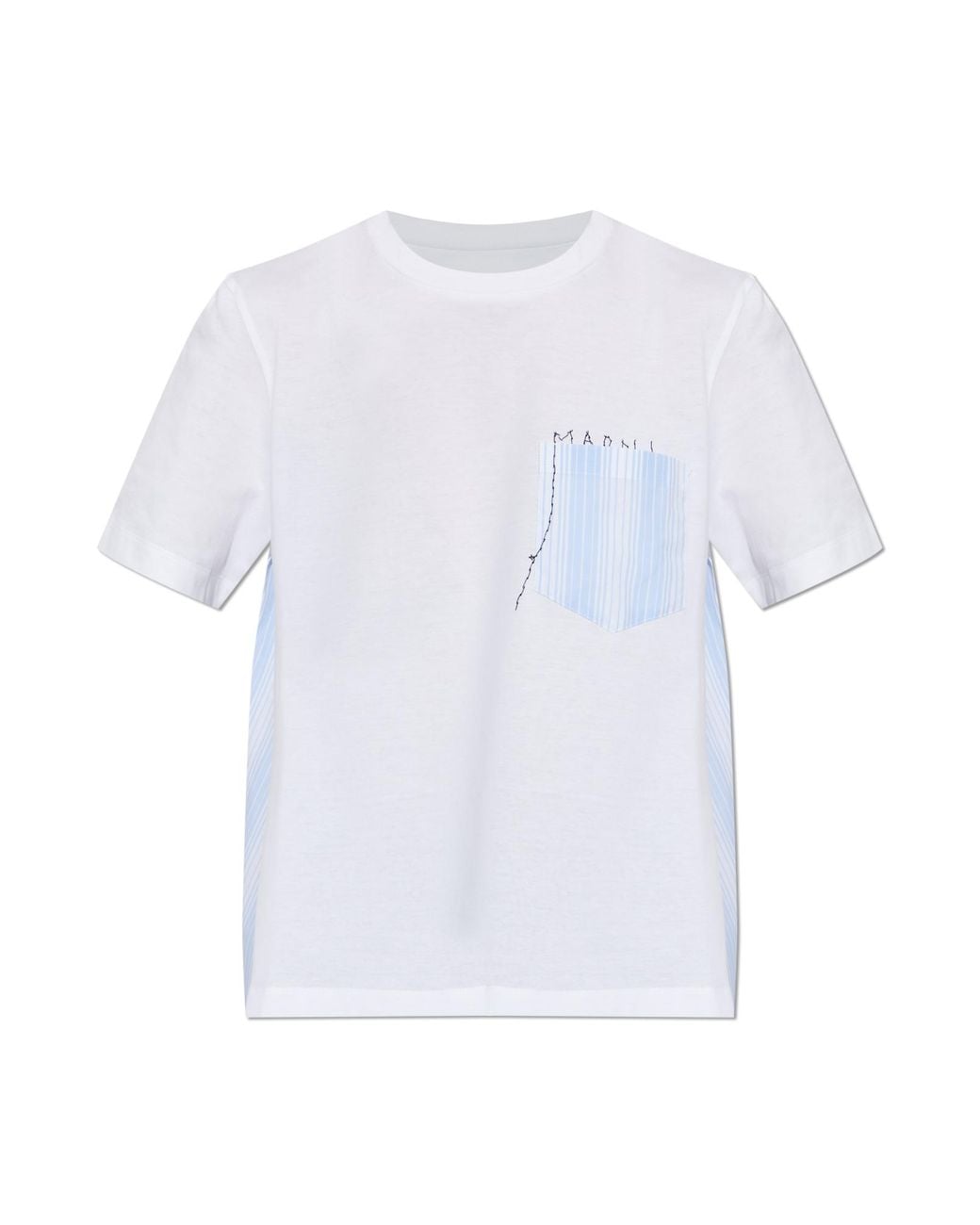 Marni White T-Shirt With Pocket