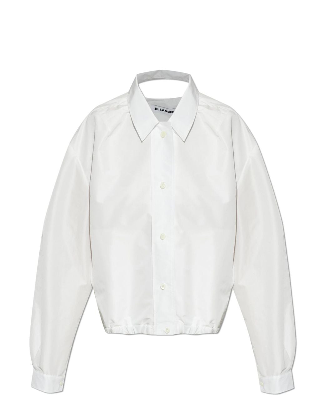 Jil Sander White Lightweight Jacket With Drawstring