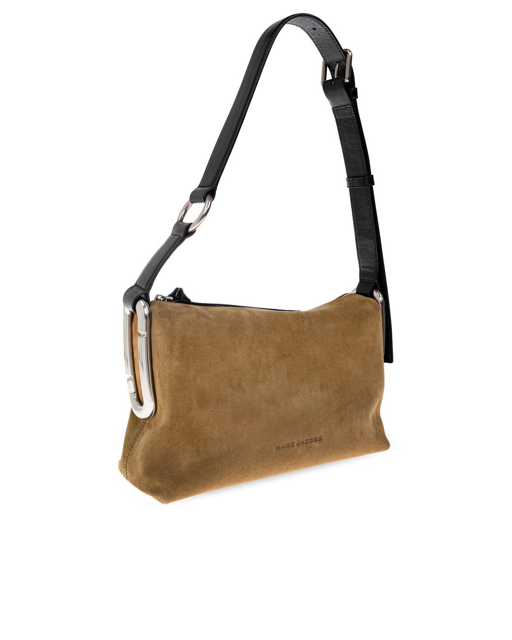 Marc Jacobs Black Suede Logo Bag