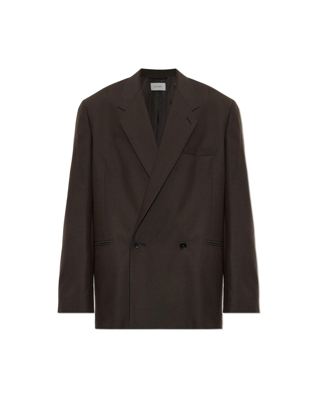Lemaire Black Open-Lapel Blazer for men