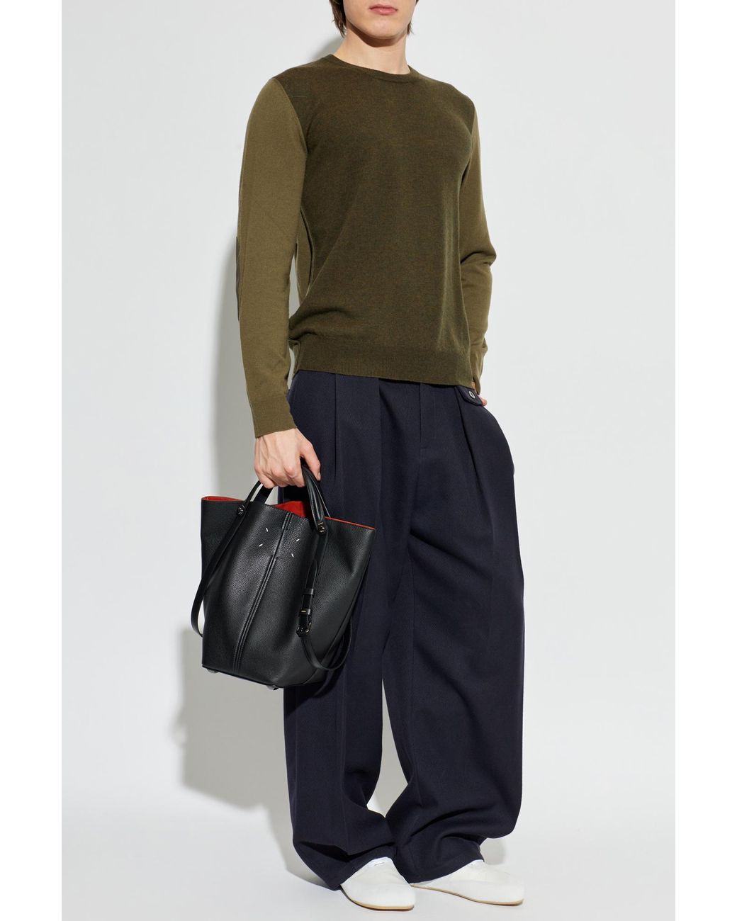 Maison Margiela Green Wool Sweater for men