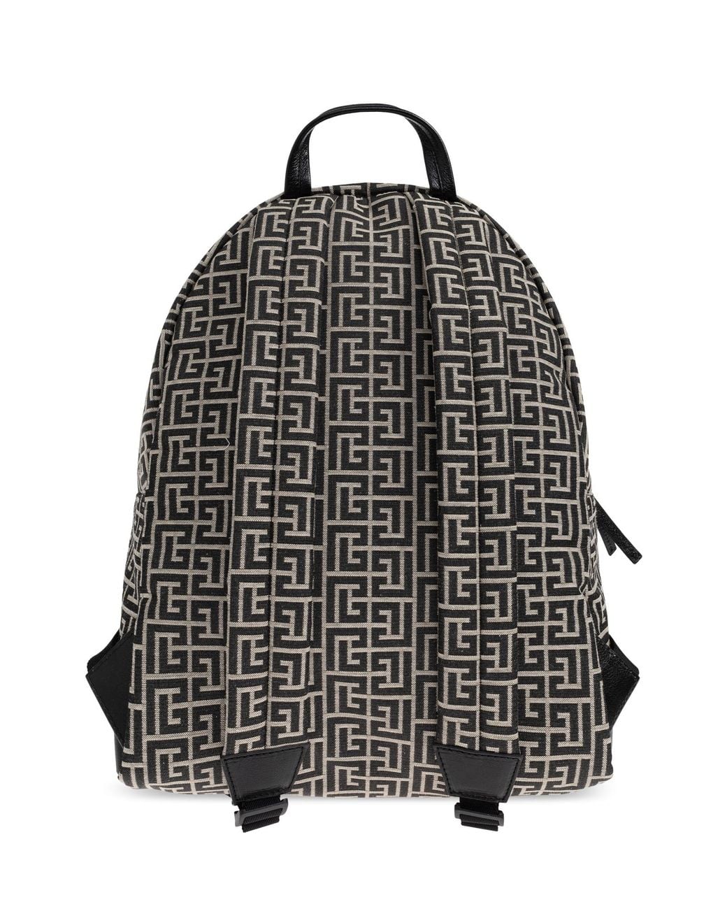 Balmain Black 'Pulse' Backpack With Monogram for men