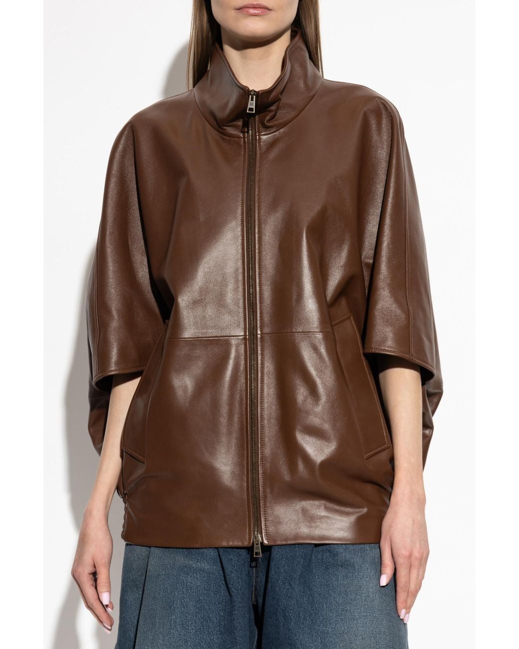 Balenciaga Brown Leather Jacket