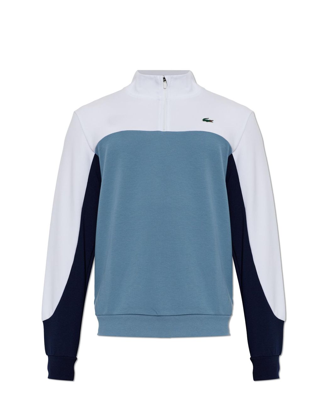 Lacoste Blue Stand Collar Sweatshirt for men
