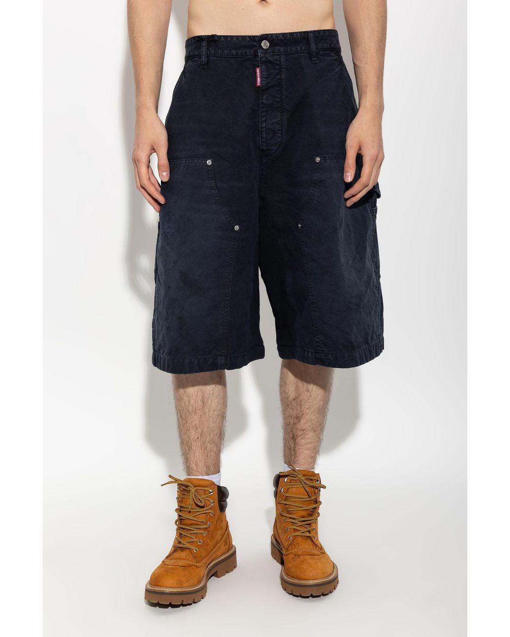 DSquared² White Cargo Shorts for men