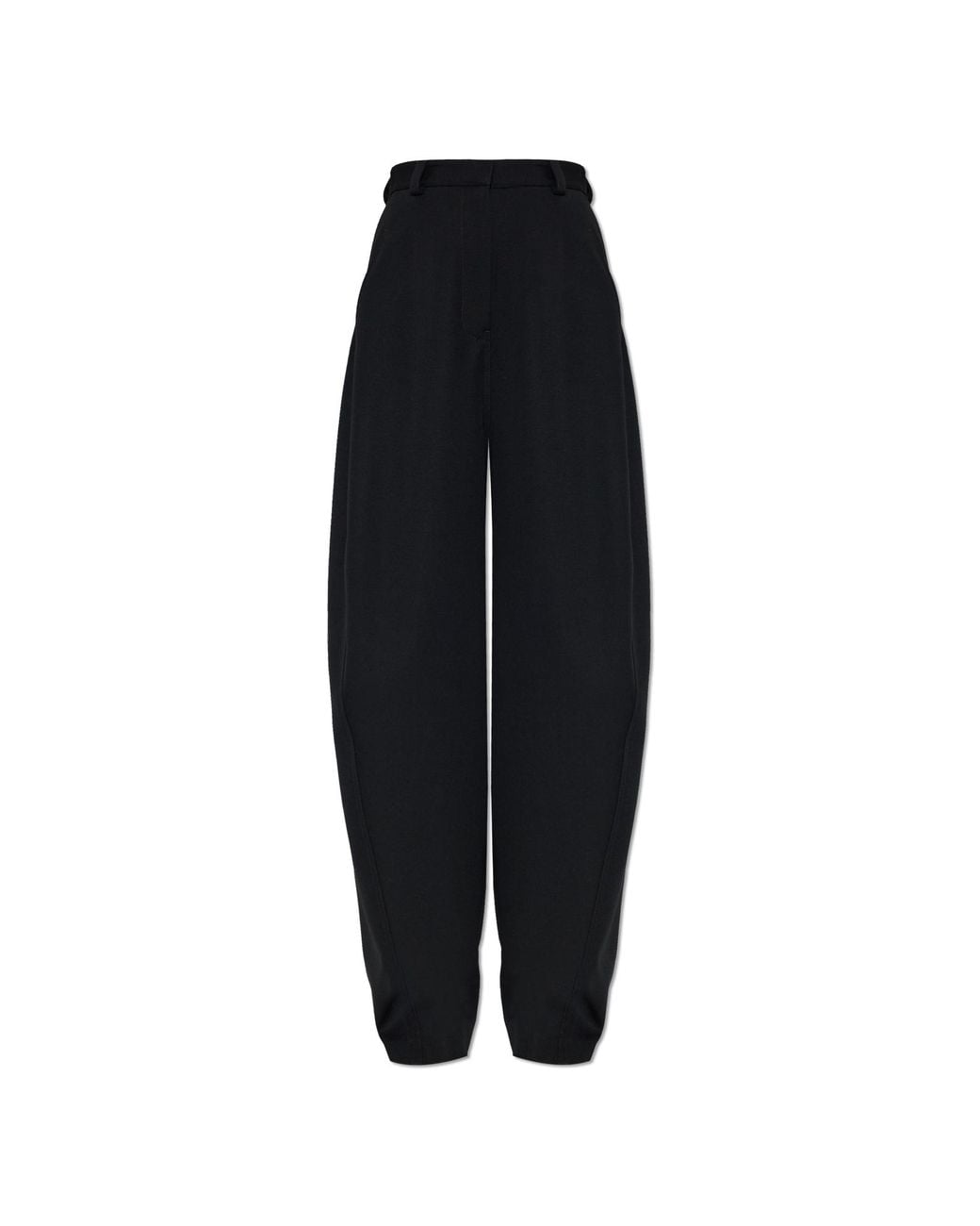 Balenciaga Black Wool Wide-Leg Trousers