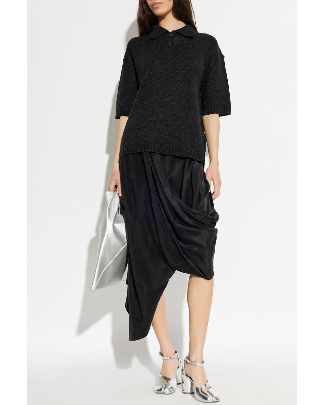 Maison Margiela Black Asymmetrical Skirt