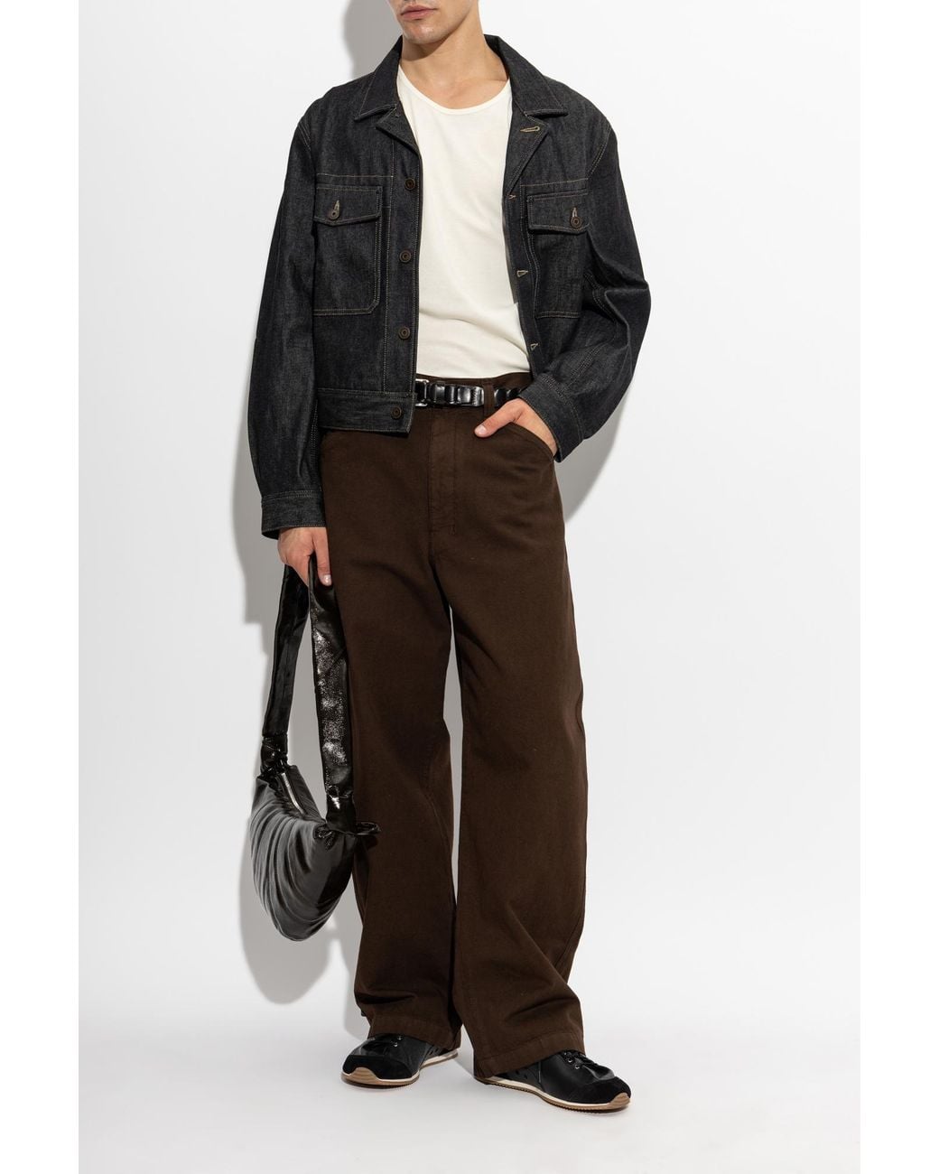 Lemaire Black Denim Jacket for men