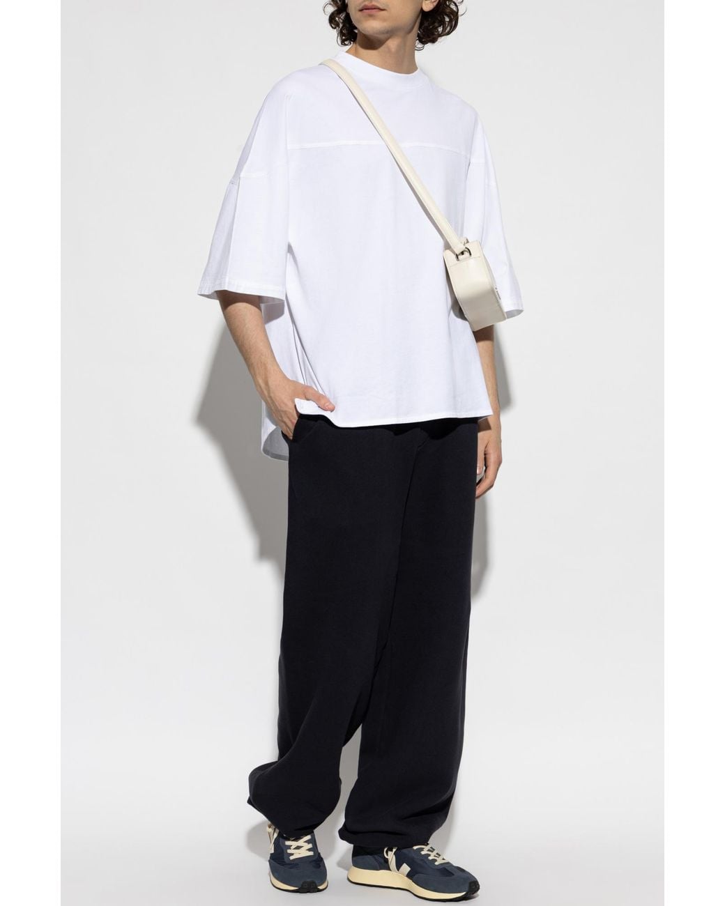 Jacquemus Black Sweatpants With Patch for men