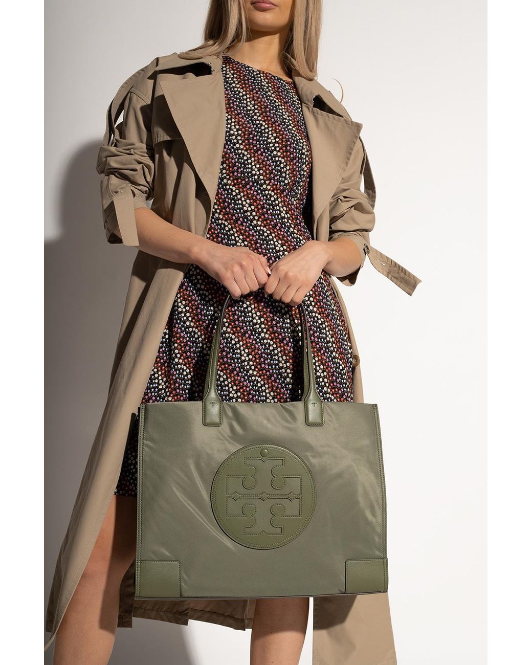 Tory Burch 'ella' Shopper Bag in Green | Lyst