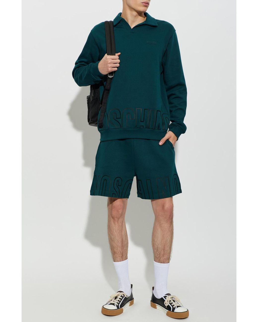 Moschino Green 'Active' Shorts for men