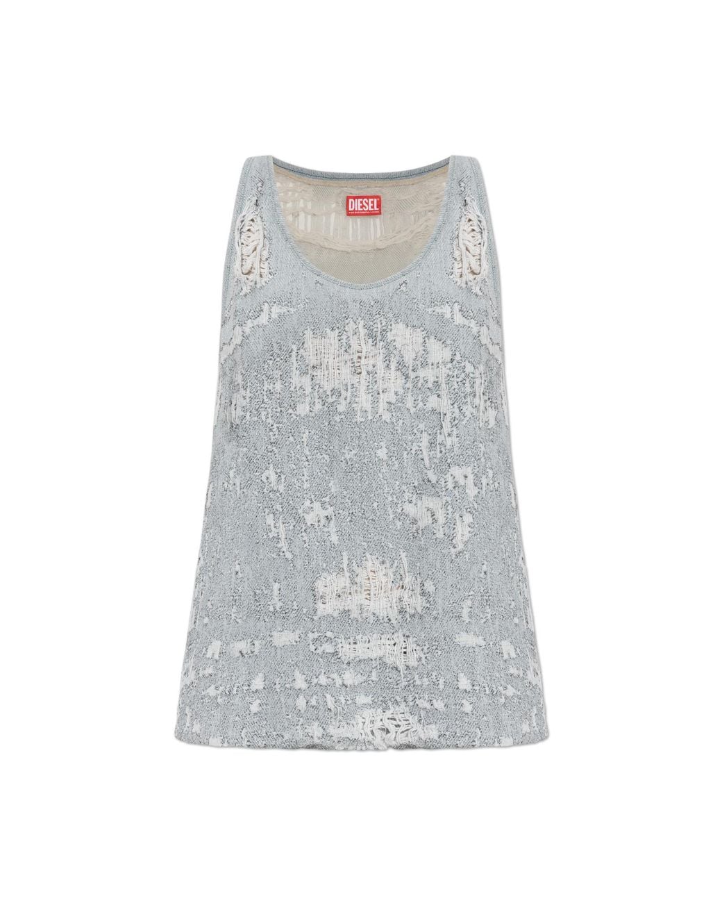 DIESEL Gray Denim Top E-Dalby-Fsg