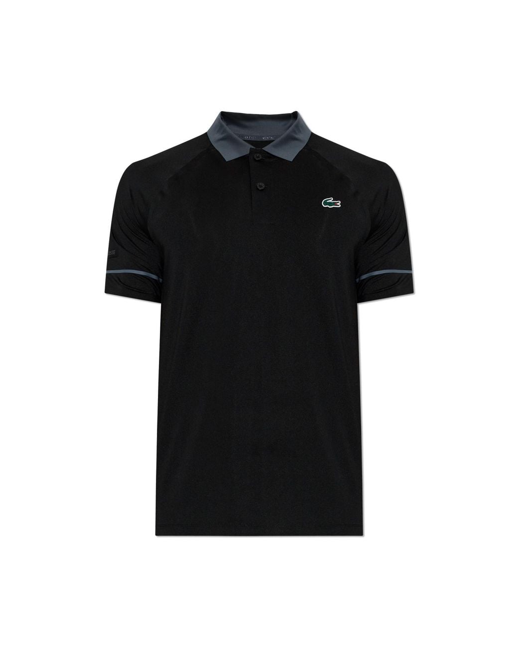 Lacoste Black Polo Shirt With Logo Patch for men