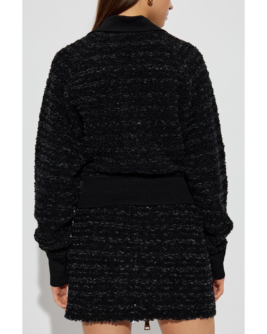 Balmain Black Jacket With Decorative Buttons