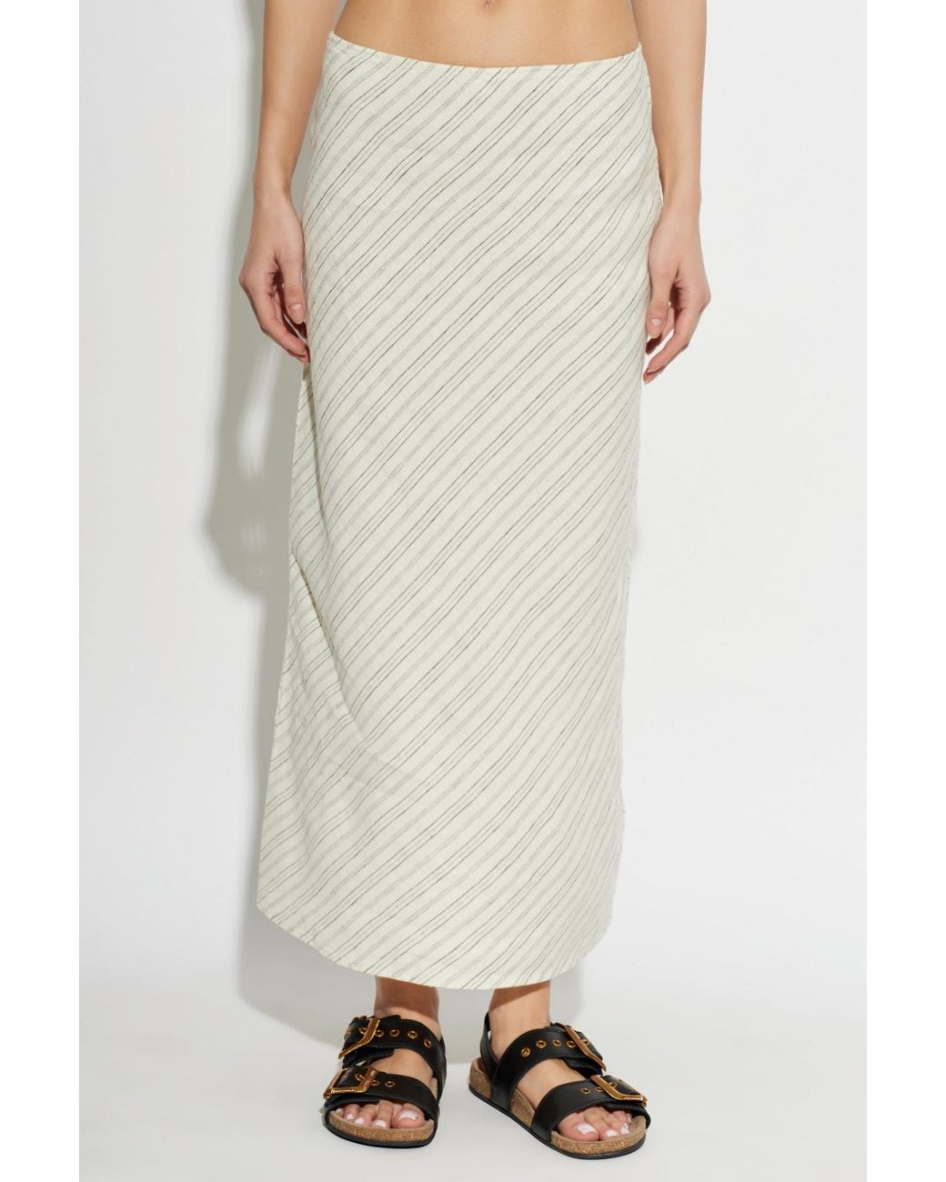 Samsøe & Samsøe White "Saagneta Long" Skirt