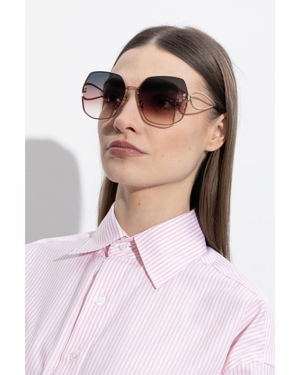 Etro Metallic Paisley Sunglasses