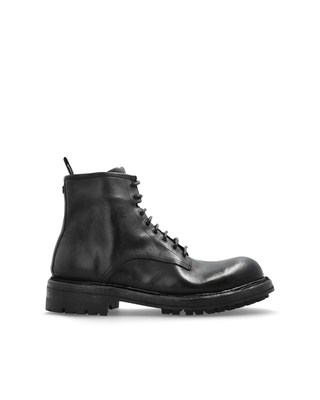 Dolce & Gabbana Black Leather Ankle Boots for men