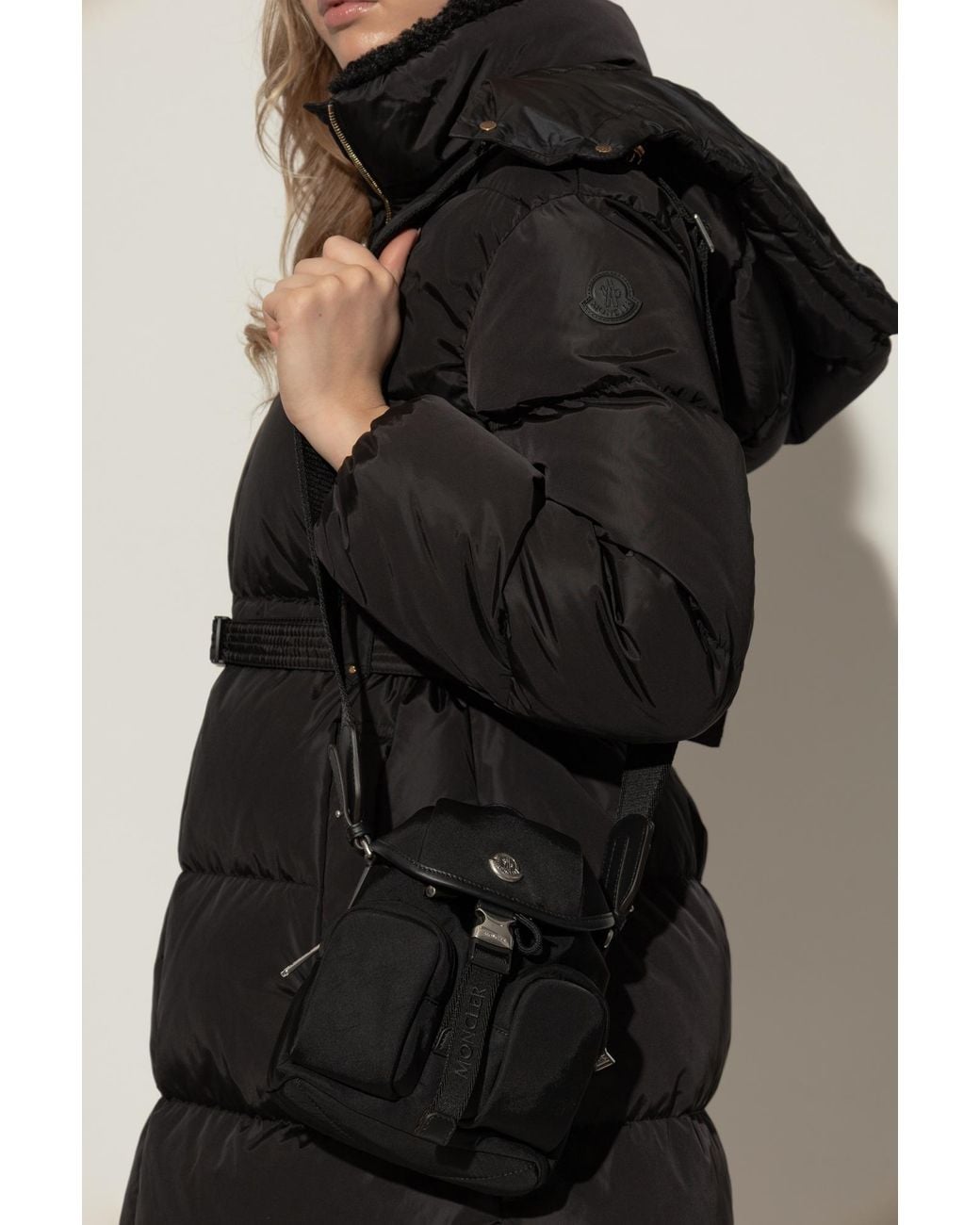 Moncler Black Shoulder Bag "Mini Trick"