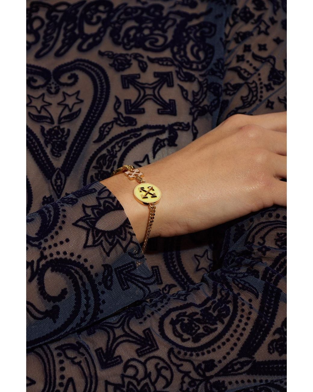 Off-White c/o Virgil Abloh Metallic Bracelet With Charms