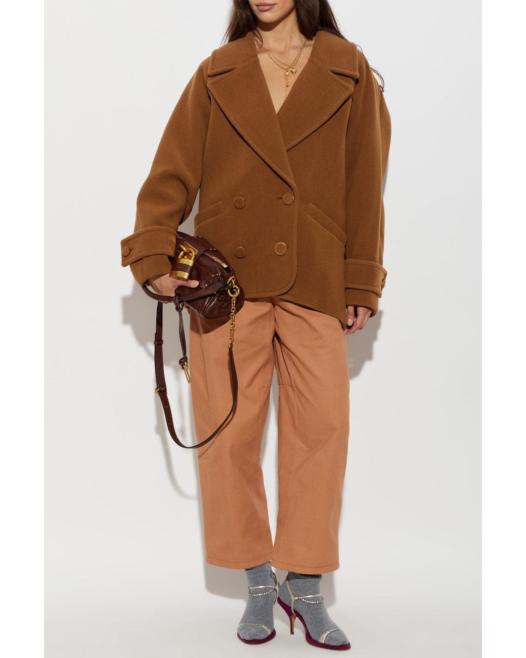 Chloé Brown Wool Coat