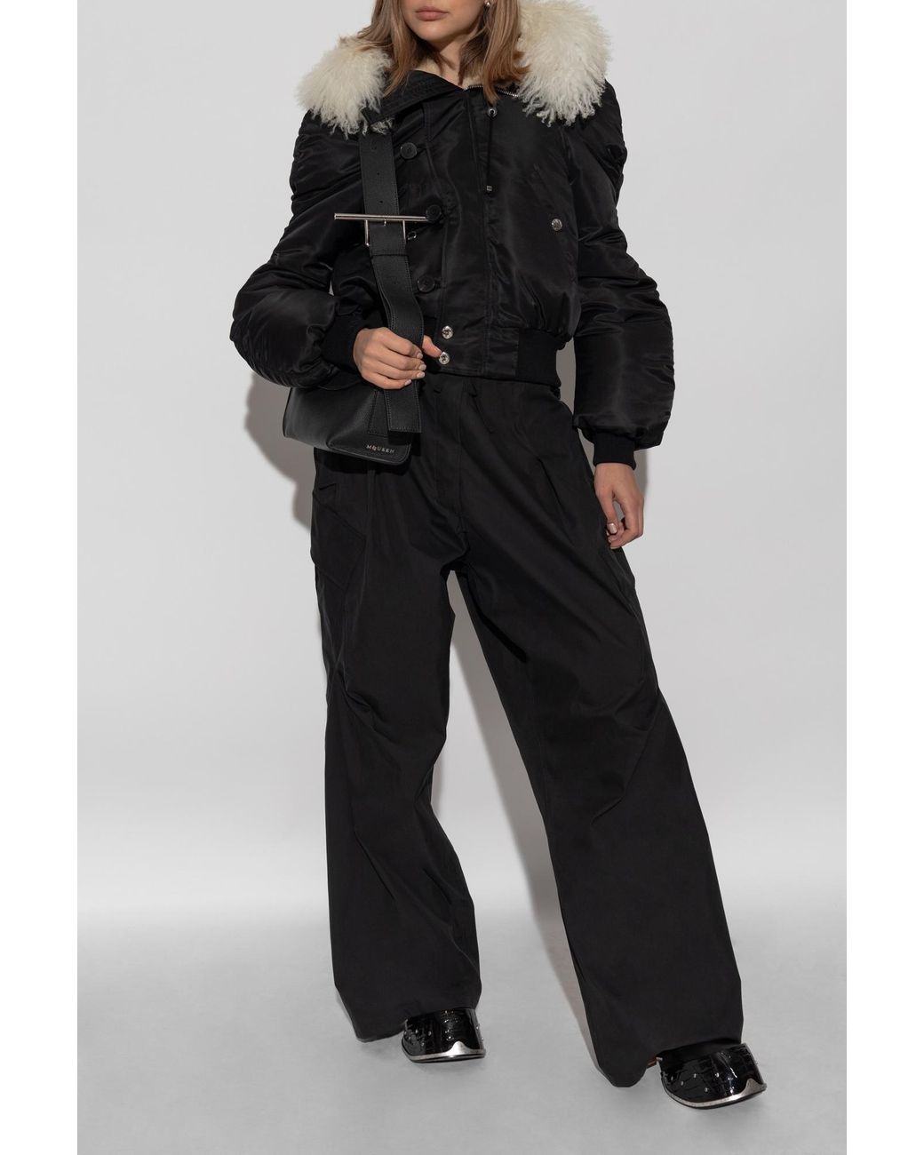 McQueen Black Jacket Type Bomber