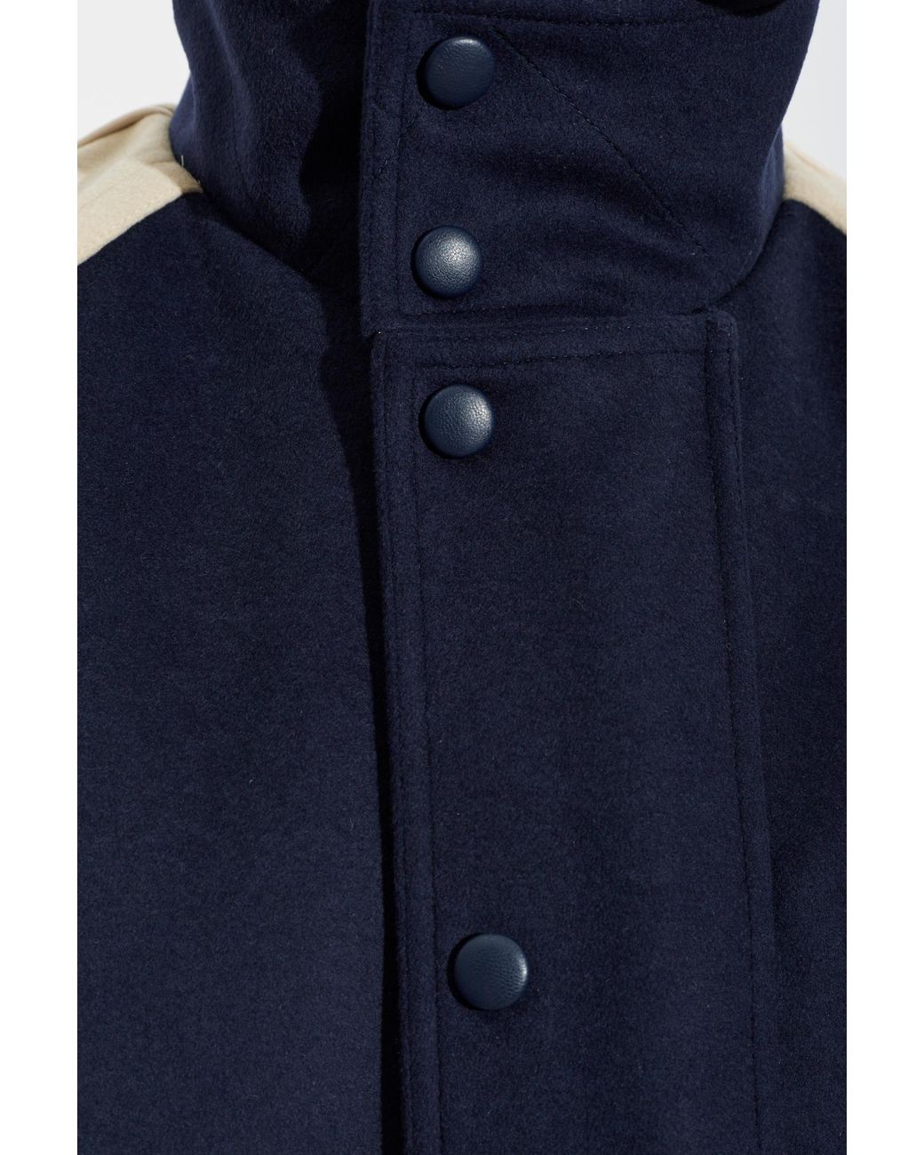 Balmain Blue Wool Bomber Jacket for men